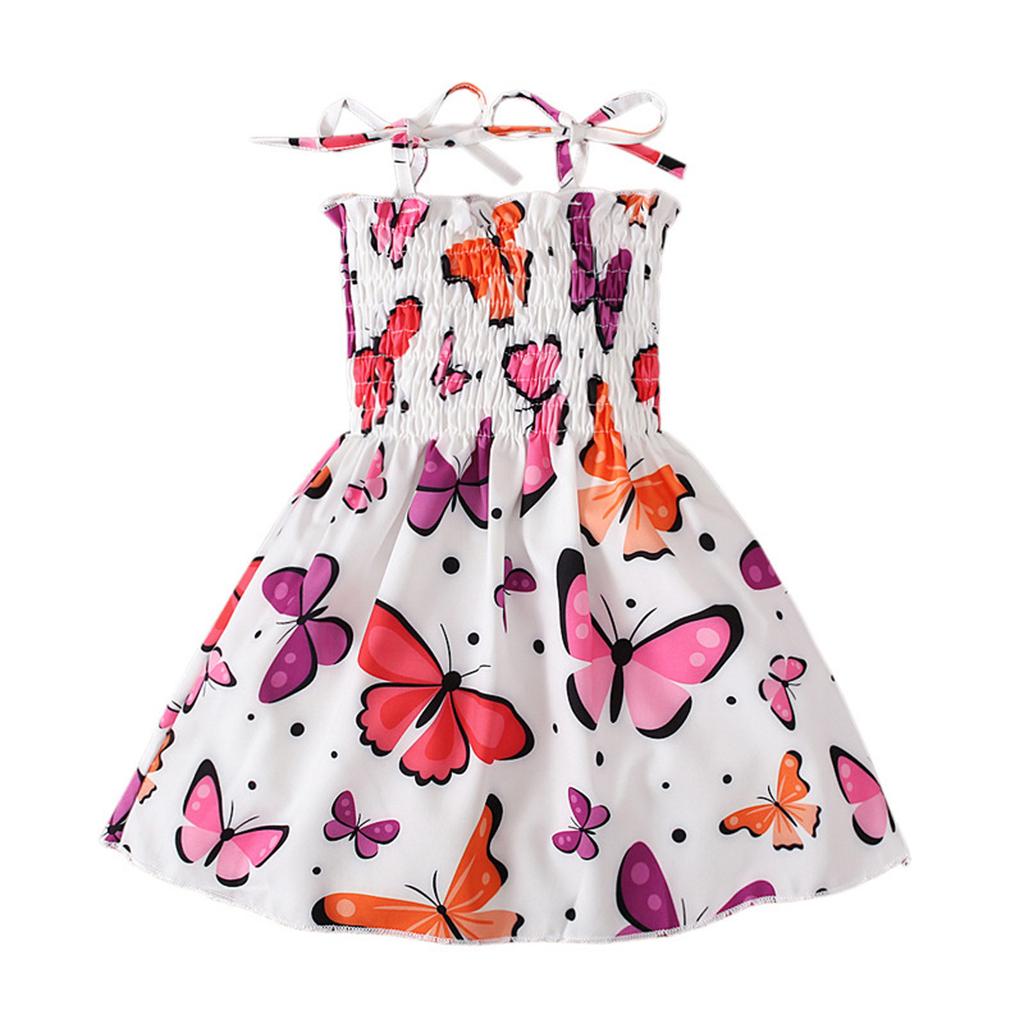 Kid Girl's Strap Suspender Solid Color Dress Skirt