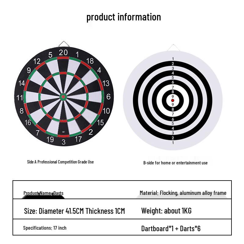 Zestaw do gry w rzutki na ścianę