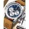 Reloj de Hombre de Lujo Impermeable de Alta Calidad Cronógrafo Luminoso Pulsera de Cuero Relojes de Cuarzo Reloj Casual