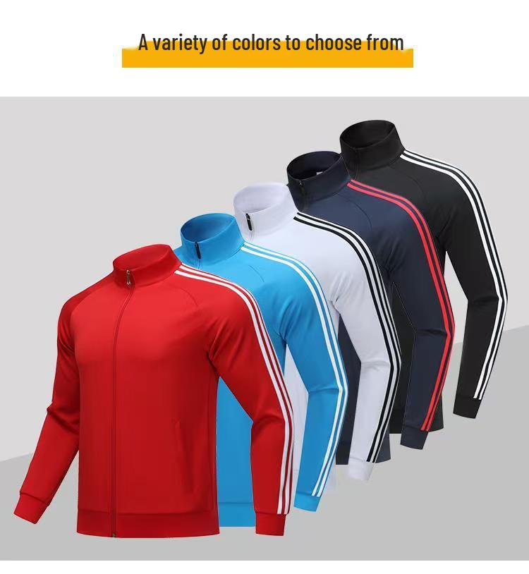 Unisex Long-Sleeve Stand Collar Sports Jacket & Training Suit Set - Autumn/Winter Collection