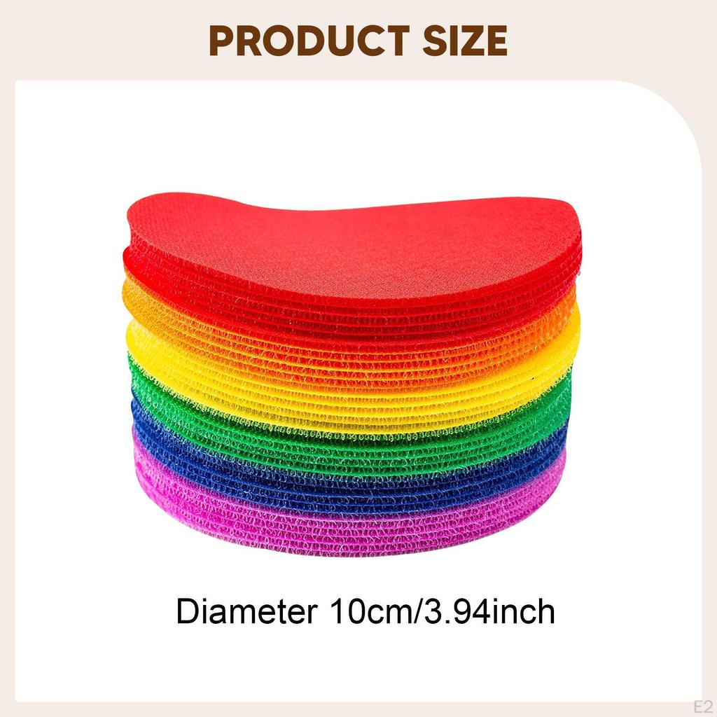 Markers Carpet Sticker 10cm Bright Colors Personal Floor Dots Marker for Yoga Exercise Gaming