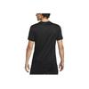 Nike Solid Color Logo Print Crew Neck T-Shirt Men Tops Black DX0990-010