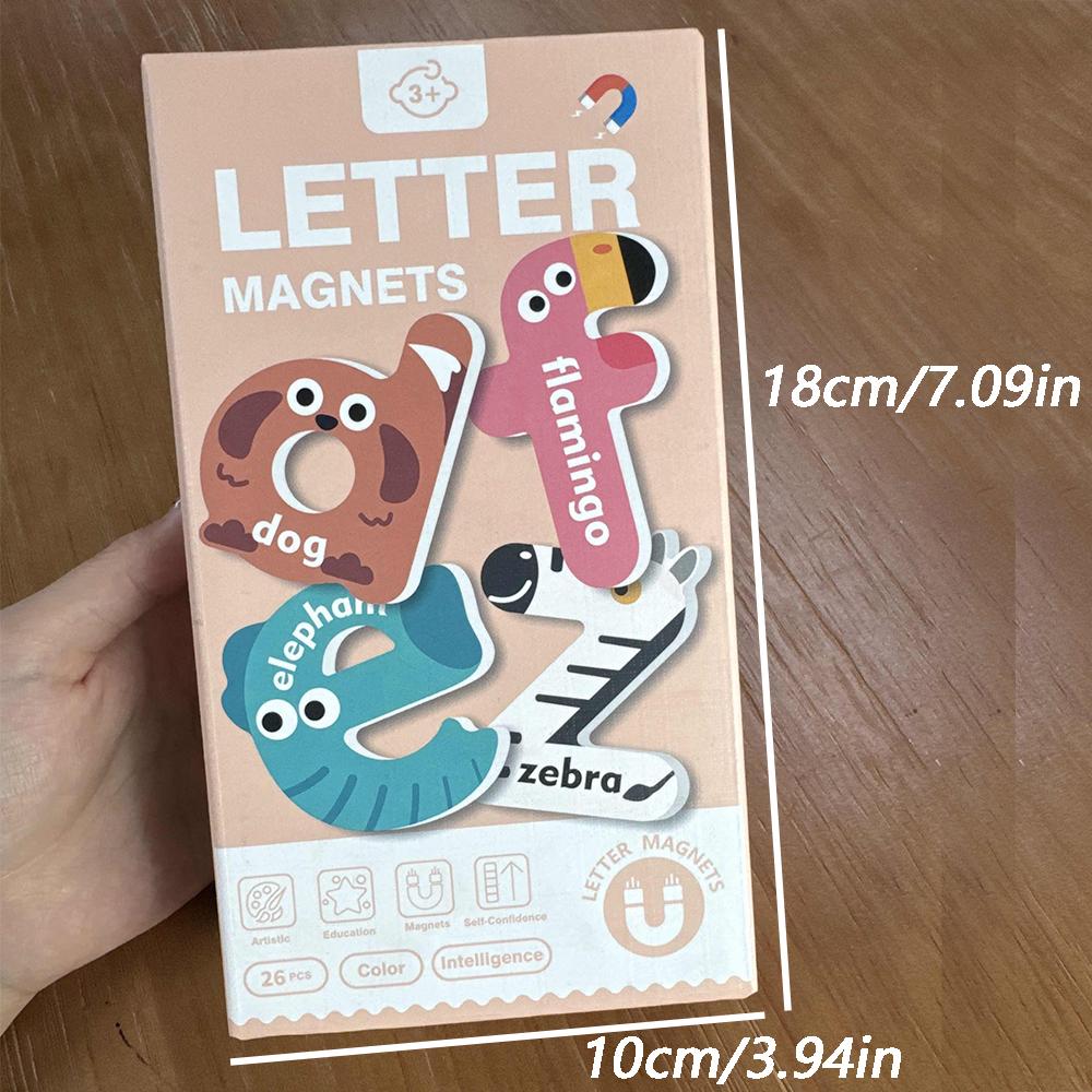 Paper Magnetic Paste Lowercase Letters Animal Puzzle Puzzle Fun Training Color Abnormity Sticker Game