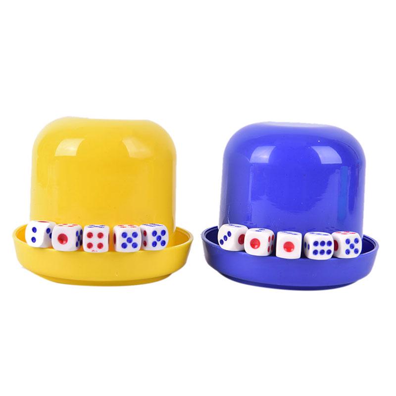 Polyhedral Dice Cup Drinking Board Game Gambling Dice Box With 5Pcs Dices