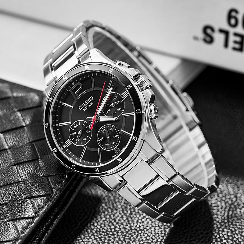 Casio watch series-LTP business steel belt waterproof couple's watch Japanese and Korean quartz movement stainless steel MTP-1374D-1ALTP-2064A-7A2