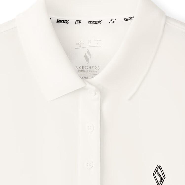 Skechers Breathable Versatile Straight-Cut Short Sleeve Quick-Dry Cool Feeling Sweat-Absorbing Polo Shirt Women Tops Cotton-Candy-White L225W218-0074