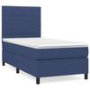 3141751 vidaXL Lit à sommier tapissier avec matelas Bleu 90x200 cm Tissu