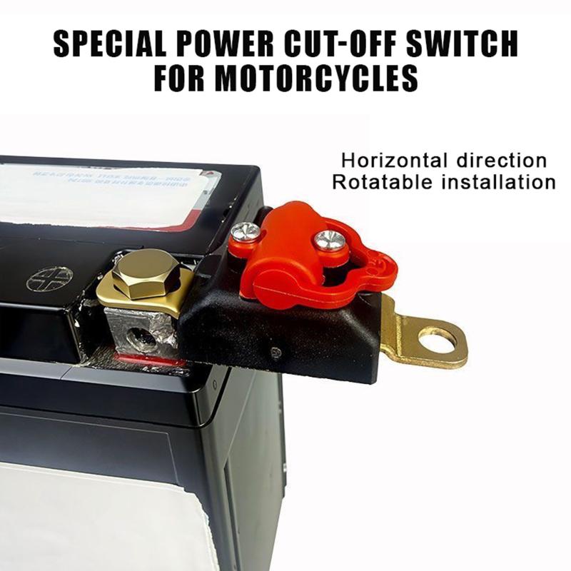 Motorcycle Power Off Switch With Durable Brass Connector And Anti Misoperation Cover For All 2 Wheel And 3 Wheel Motorbikes