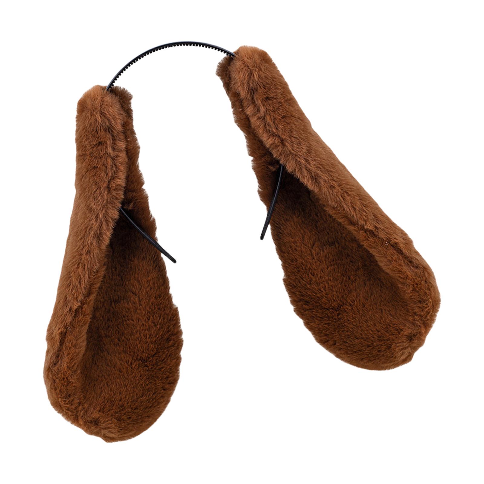 

Rabbits Ears Hairband Photo Props Furry Hair Hoop Headband Party Headpiece Fun Headbands for Music Festival C
