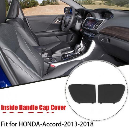 2x Black ABS Interior Door Handle Cap Cover for Honda For Accord 2013-2018 1Pair