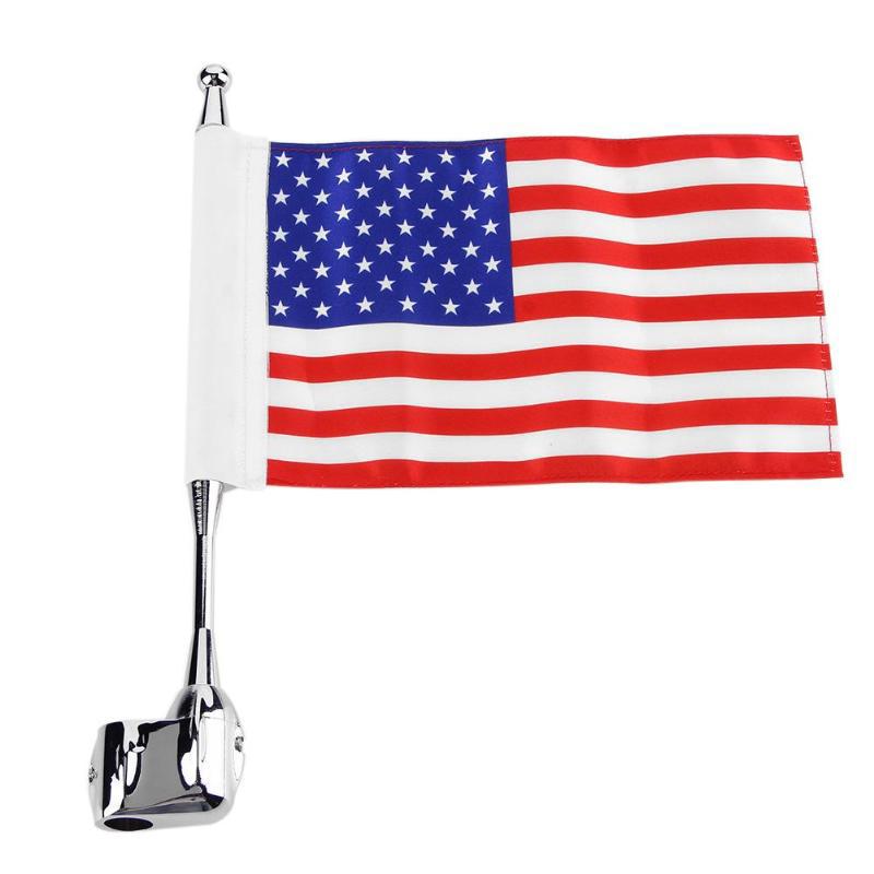 Support De Fixation Pour Mât De Drapeau En Finition Chromée Pour Motos