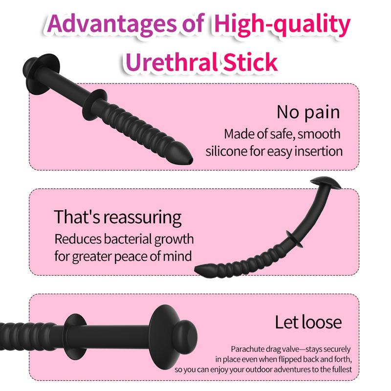 Silicone Penis Plug Hollow Urethral Sounding Sound Flexible Urethra Dilation Dilator Masturbation Penisplug Sex Toys for Men