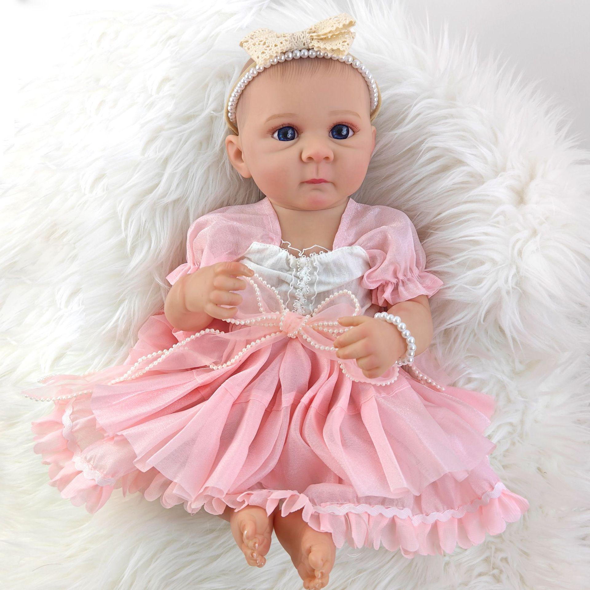 

18 дюймов 46 см 3D кожа тело мягкая виниловая девочка реборн кукла с нарисованными реалистичными волосами детские игрушки реборн детский подарок 46cm