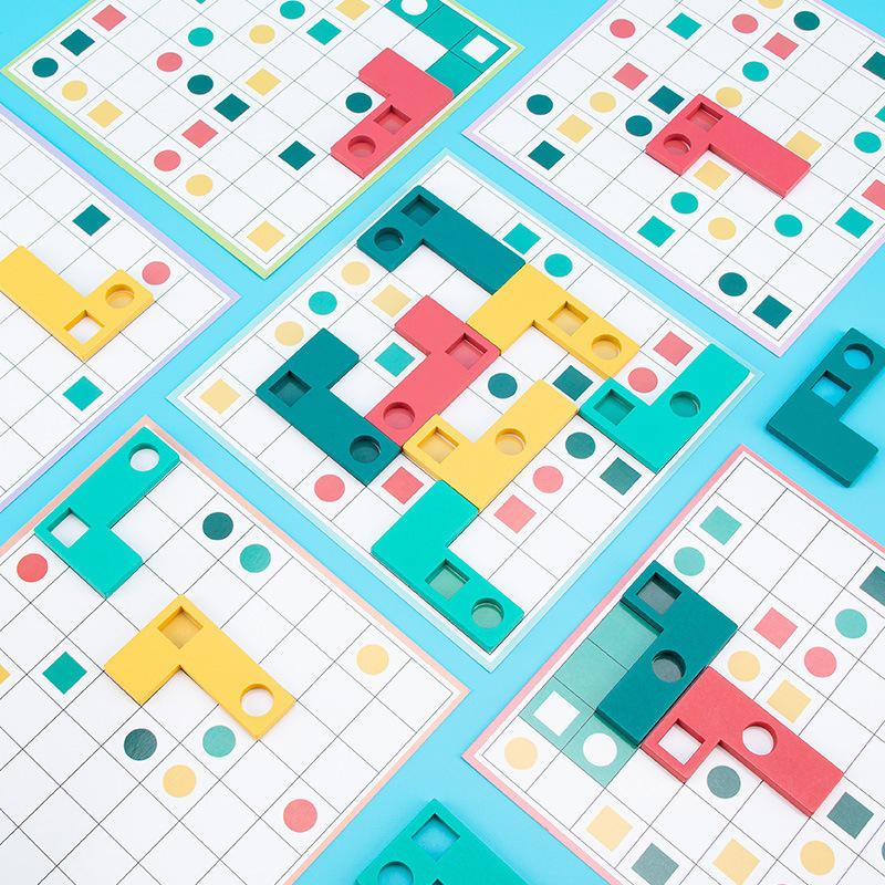 Tetris Block Puzzle Toy for Toddlers (Ages 2-6) - Intellectual Development for Boys & Girls