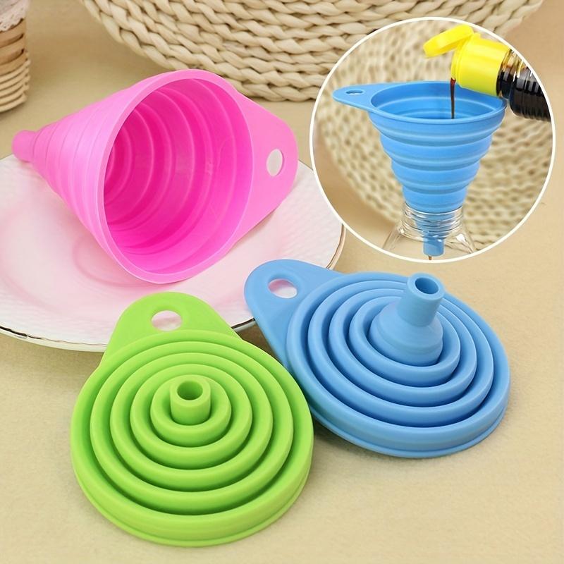 3pcs Foldable Telescopic Funnel - Perfect for Home Kitchen & Outdoor Camping!