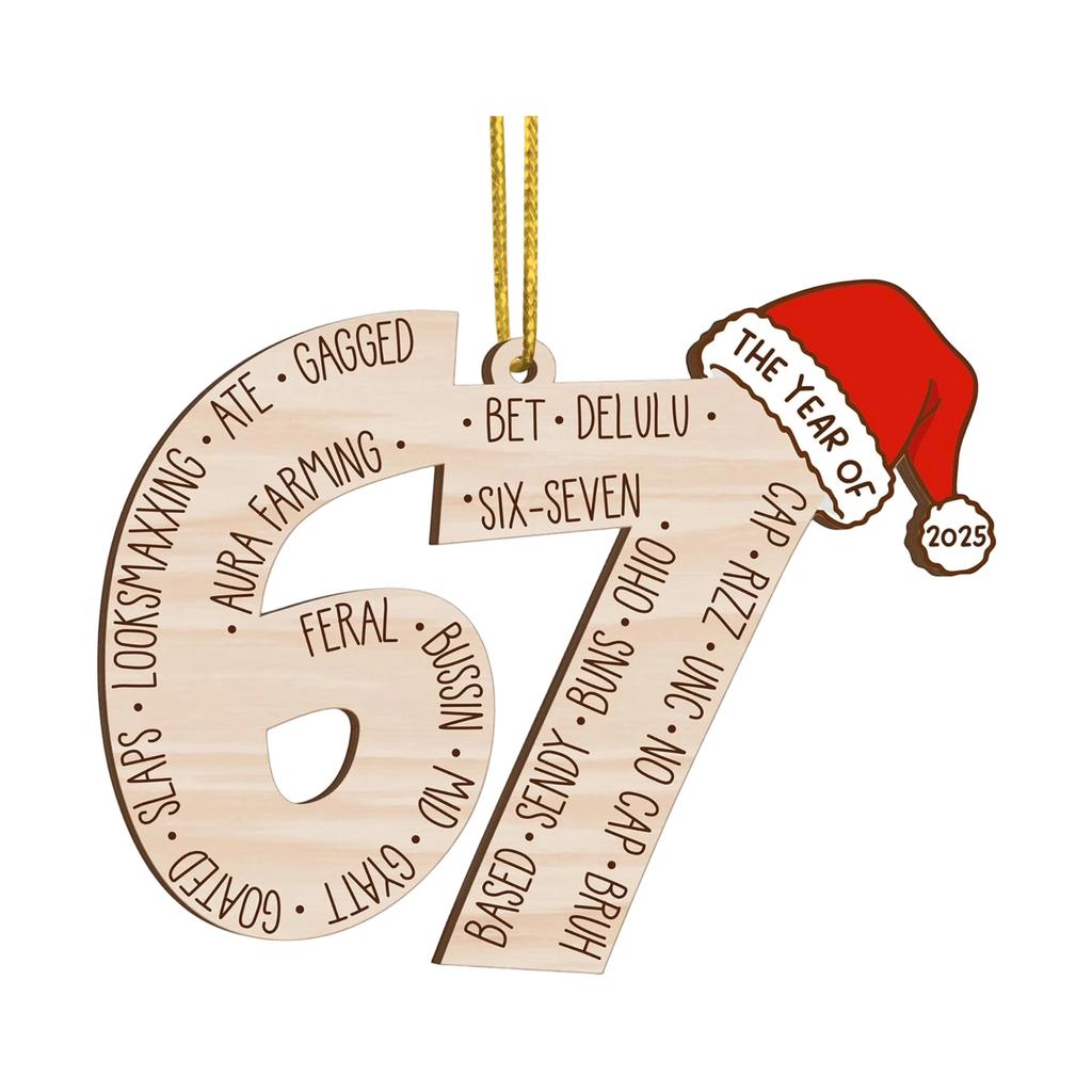 Decoration, Acrylic Hanging Ornament With Hole, Festive Numeral Pendant For  Fireplace, Door, Home Holiday Decorations,