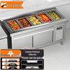 Keleheng Insulated Food Cart: Heated Display Stand with Six Grids, Thickened Non-Magnetic Stainless Steel for Buffets & Canteens