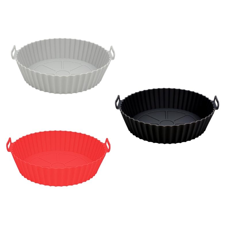 3Pcs Air Fryer Silicone Liners Reusable Air Fryer Silicone Pots
