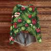 Ladies' Fashionable Printing Casual Hooded Long Sleeved Sweatshirt