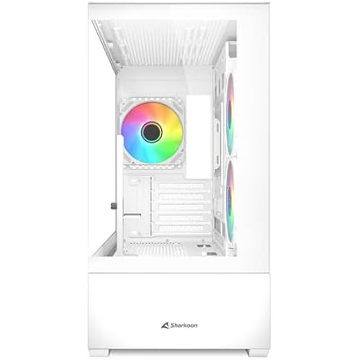 Boîtier PC - SHARKOON - MK6 RGB - Micro-ATX - Verre Trempé - 3 Ventilateurs LED RVB 120mm