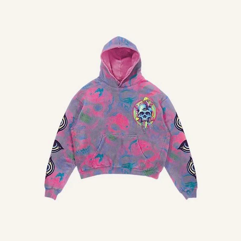 Felpa Unisex Trendy con Cappuccio Stampa 3D Teschio Fungo Vintage Caldo Venduto Primavera/Autunno 2026