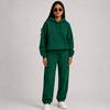 Couple Matching Hooded Tracksuit Set for Spring and, Color Thick Pullover Athletic Sweatsuit for Men and Women