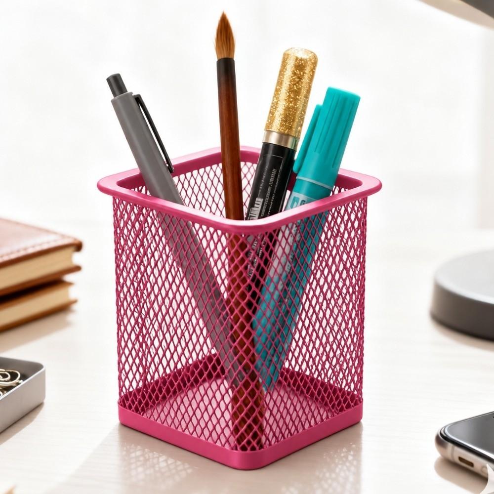 2 pcs Solid Structure Storage Bucket Square Shape Square Storage Tube  Cosmetic Organizing