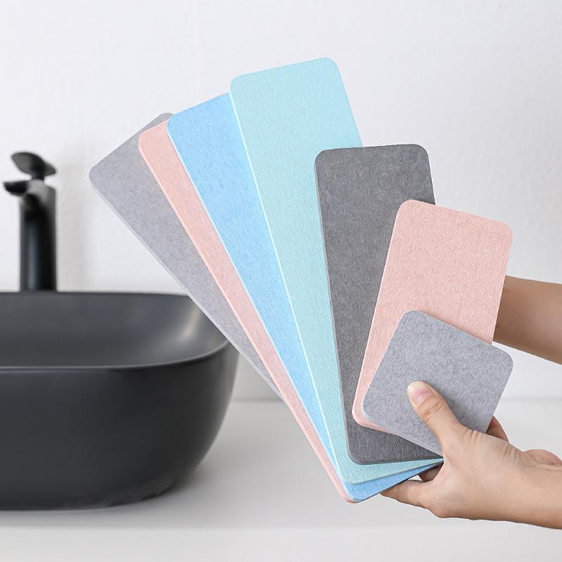 Home Diatomite Mat Water Absorbing Pad Heat Resistant Coaster Diatomaceous Slip