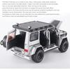 Model de mașină Benz G550 la scară 1/24 de jucărie, mașină de jucărie cu tragere înapoi cu sunet și lumină pentru copii, copii mici, băieți, fete, colecție de cadouri