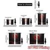 2pcs, 2D FLAT PRINTING Curtains (Without Rod) Red Moon Ceremony Chic Contemporary Curtains Fabric Curtains Outdoor Decorations