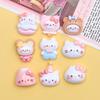 Glossy Cartoon Kitty Resin Shoe Buckle & Hair Clip DIY Accessory