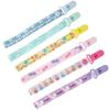 1PC Bebê Chupeta Clipes Meninos Meninas Dentes Brinquedo Fixação Tiras e Conjuntos de Espaçadores de Silicone Dois Comprimentos Ajustáveis Desenhos Animados Dentição Imagens