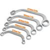 1/5Pcs S Type Double Ended Allen Wrench Combination Ring Spanner Plum Plate Curved Machine Fastener Repair Tools