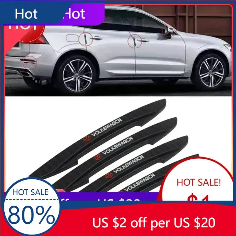 New 4pcs PVC Car Door Anti-scratch Stickers Protection Decal for Volkswagen Teramont Santana Tiguan R32 T5 Golf 5 7 Rabbit