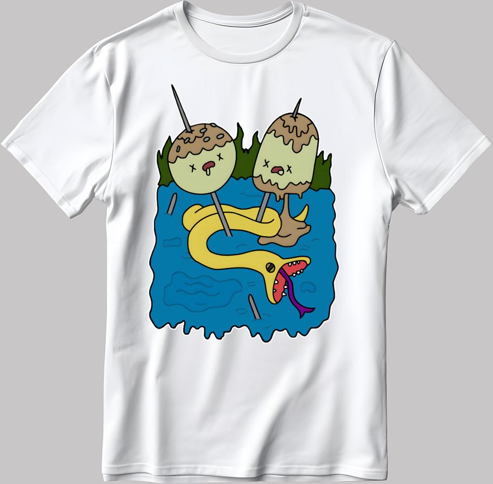 

Рок-футболка с коротким рукавом Принцессы Пузырьки Мужская/Женская E120 L