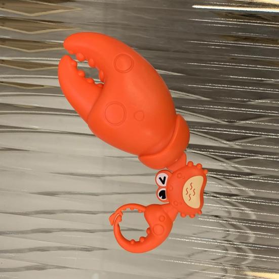Kids Cartoon Crab Toy Pull Rope To Move Crab Claw No Battery Required Children Adults Animal Keychain Stress Relief Interactive Toy