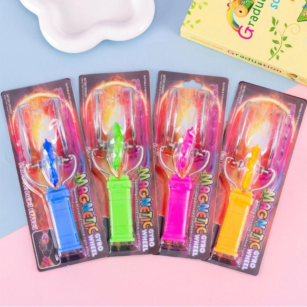 Plastic Magnetic Orbital Gyroscope Magnetic Adsorption Auto Glows Rotating Gyro Party Favors