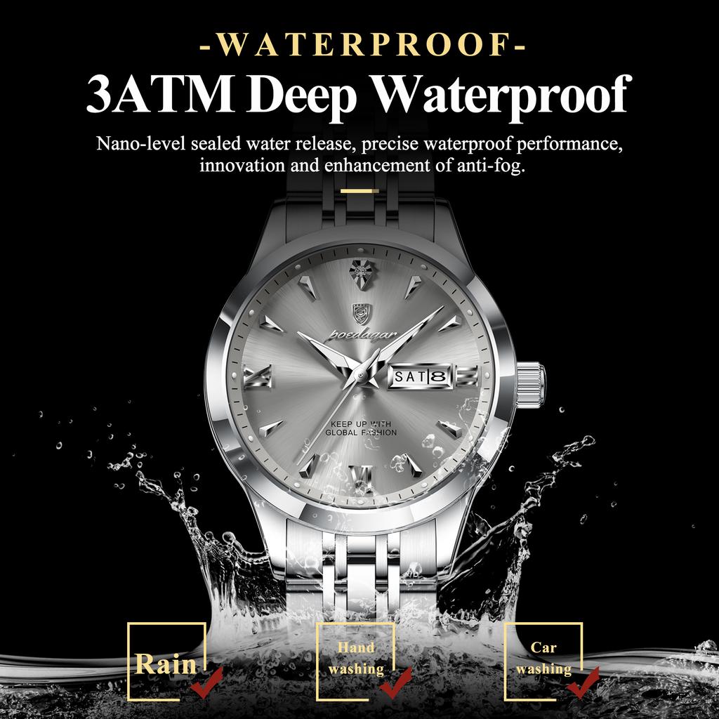 504 Luxury Alloy Case Stainless Steel Strap Waterproof Luminous Lady Watch