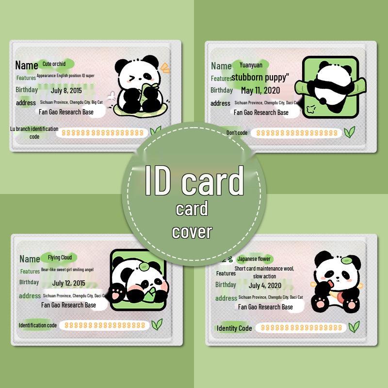 Panda ID Card Protector: Cute, Full-Coverage Blocking Sleeve for Campus Cards