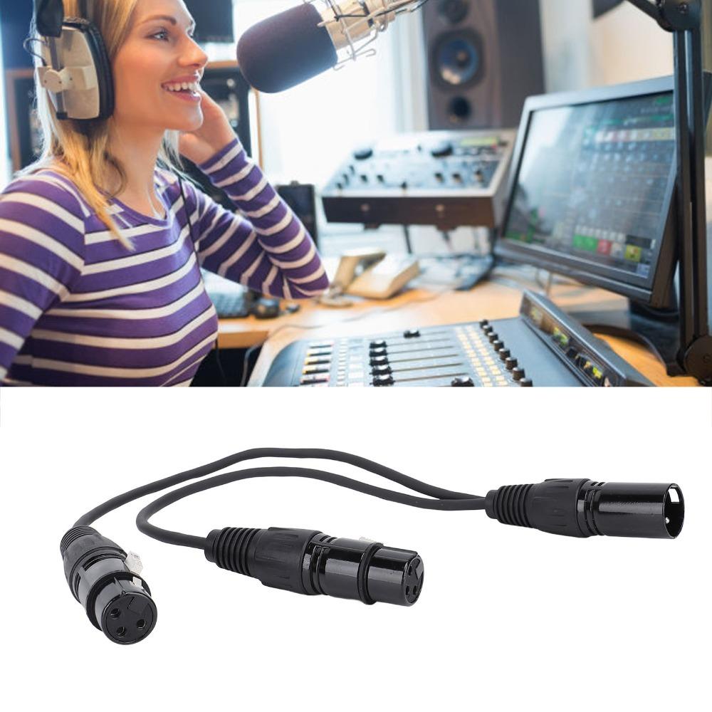 30cm / 11.8in 3 Pin Balanced Adapter Cord Plug and Play Microphone Splitter Cable  Recording Studio