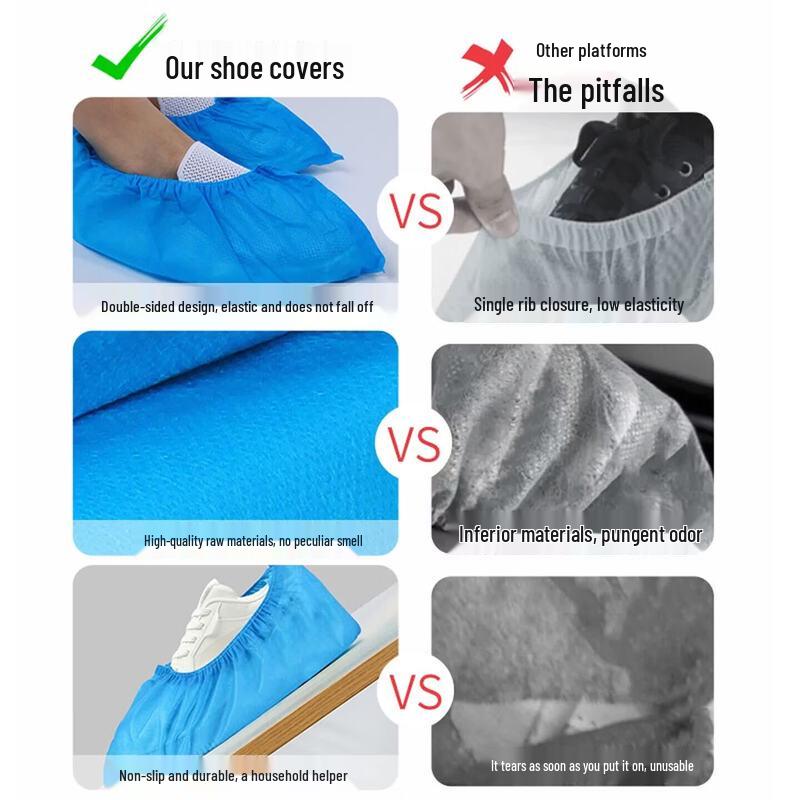 Thickened Disposable Non-slip Non-woven Shoe Covers