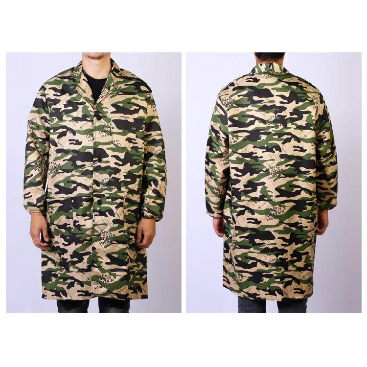 Camouflage Long Sleeve Lab Coat Unisex Work Uniform Advertising Printed Youth Factory Workshop Protective Outerwear Cotton Po...