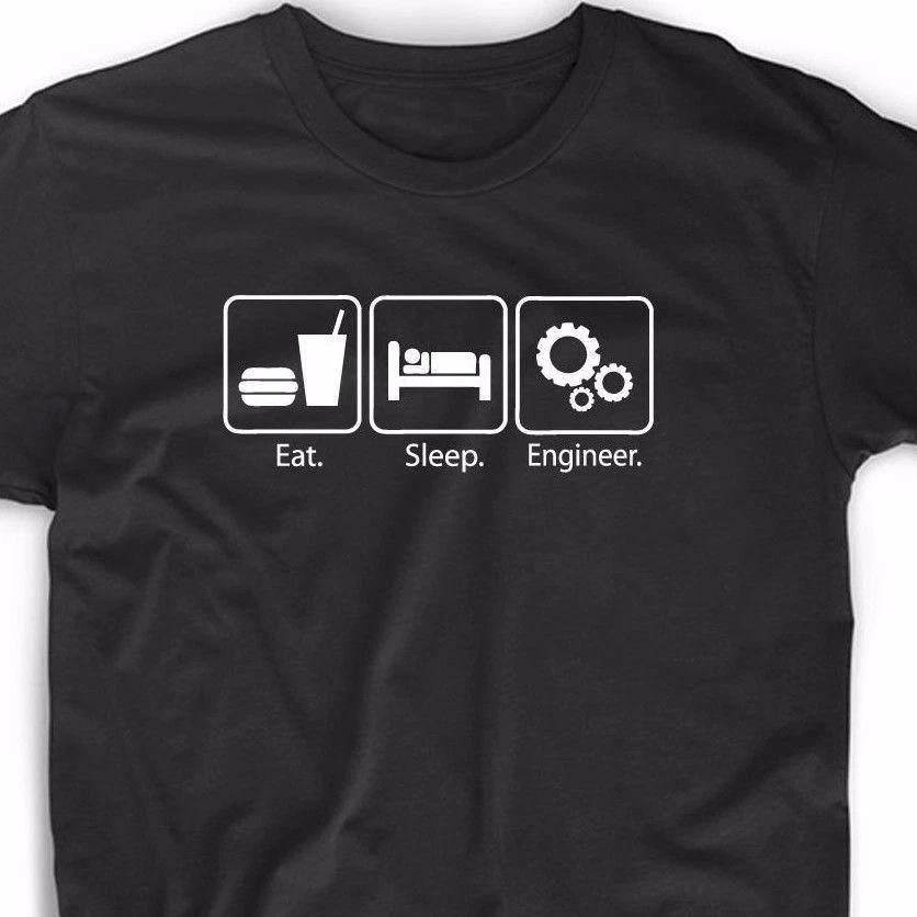 Eat Sleep Engineer T Shirt Engineering Career Occupation Funny Technology Tee S