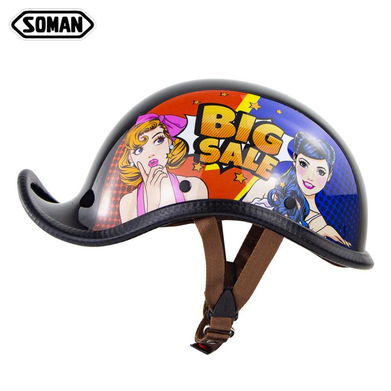 

Эксклюзивный полушлем с электромобилем, персонализированный шлем, ретро-шлем Harley, шлем-ковш, мотоциклетный шлем Fury L светло-синий