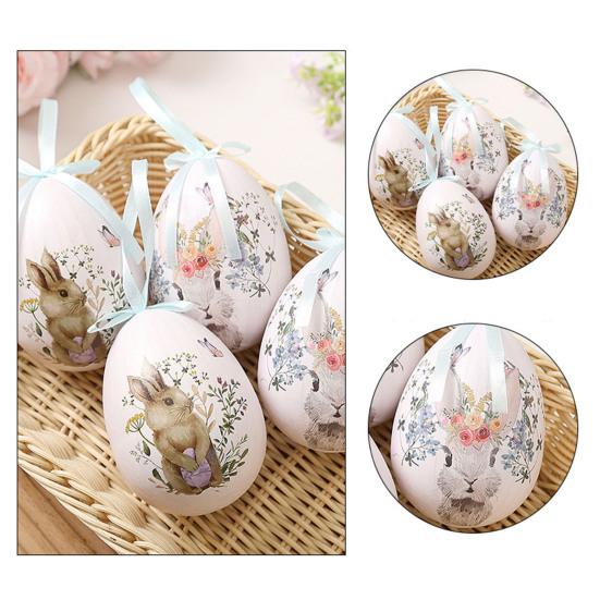 Easter Egg Foam Rabbit Ornaments Decorative Easter Decorations for Indoor Outdoor Use Christmas Holiday Party Decor Festive Atmosphere Accent