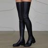 Overknee-Stiefel für Damen, dicker Absatz, langes Bein, Ritterstiefel