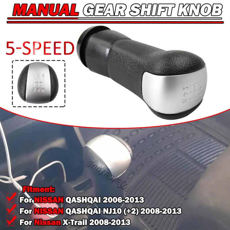 

Gear Shift Knob For Nissan Qashqai J10 X-trail 2006 2007 2008 2009 2010 2011 2012 2013 5 Speed Manual Shifter Lever Handle Stick