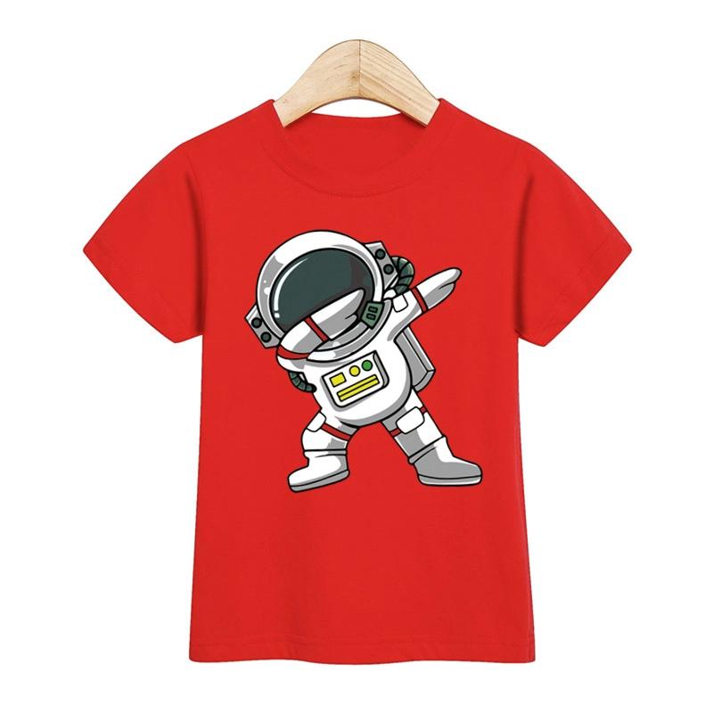 3-13T Kids Cosmonaut T-Shirt Boys Girls Casual Summer Fashion Sportswear Baby Round Neck Short Sleeve Top Kids Shirt Children Top