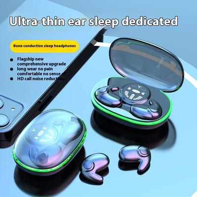 Bezdrátová Bluetooth sluchátka do uší TWS s kostním vedením 5.3, ultra dlouhá životnost, redukce hluku