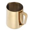 Kaffemelk-skummekopp i rustfritt stål, mugge med skala for hjemmekaffe latte art, gull 600 ml